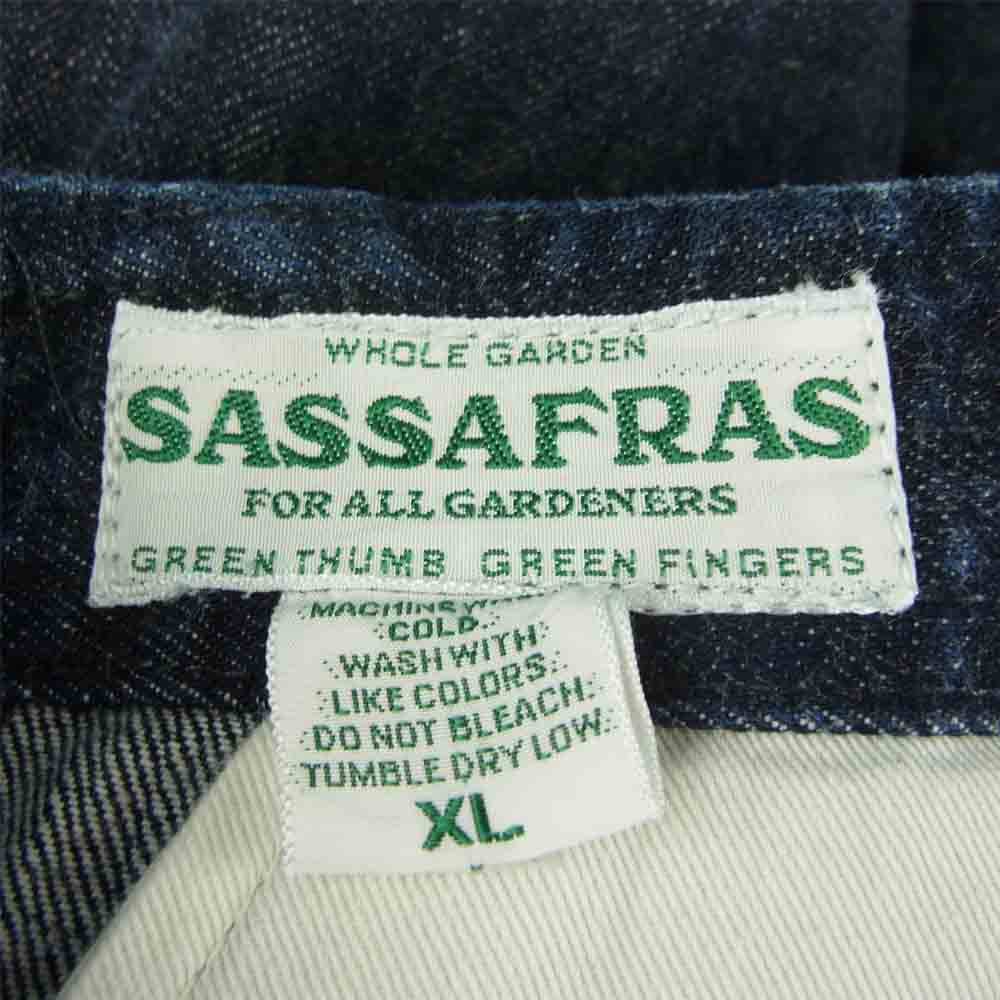SASAFRAS ササフラス Sprayer Stream Pants 90z Denim スプレイヤー ストリーム パンツ デニム インディゴブルー系 XL【中古】