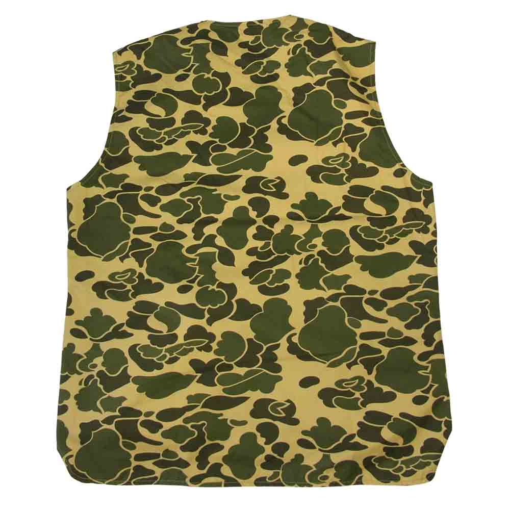 SASAFRAS ササフラス  Crazy Gardener Vest　クレイジー ガーデナー ベスト リバーシブル カーキ系 XL【美品】【中古】
