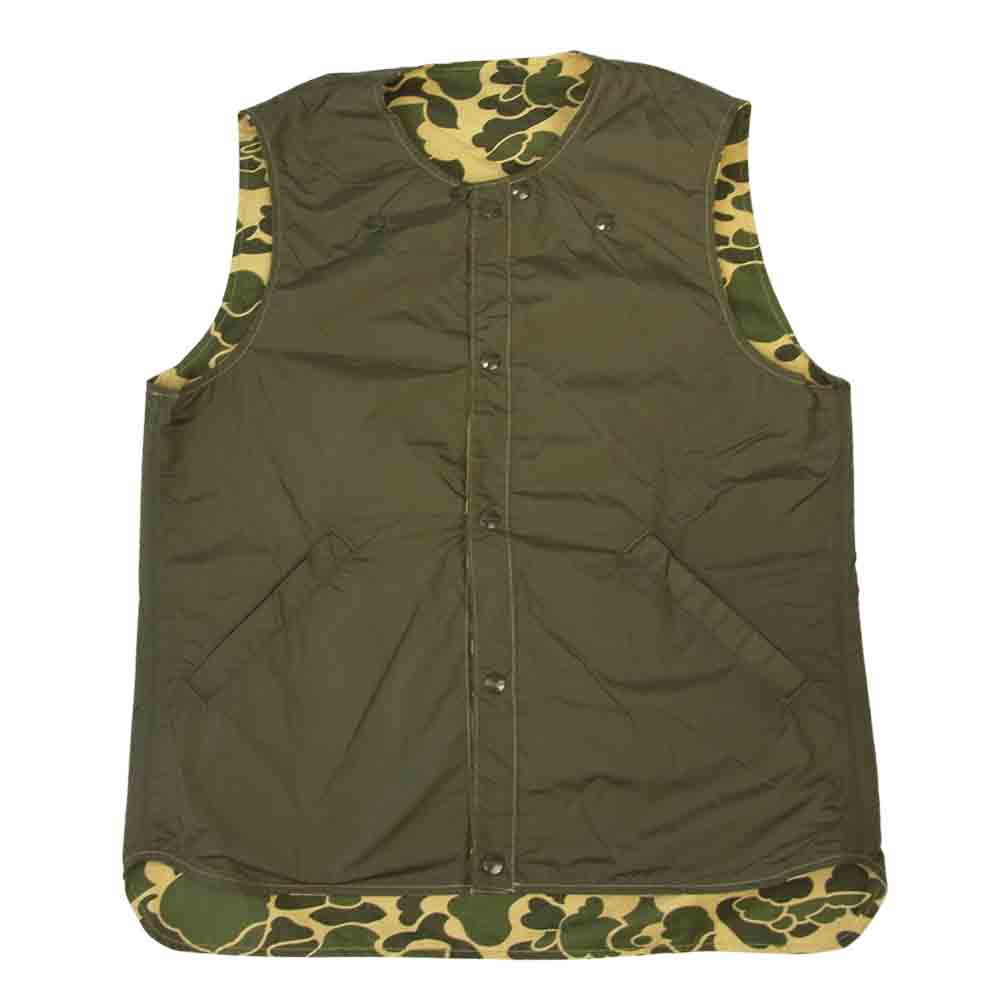 SASAFRAS ササフラス  Crazy Gardener Vest　クレイジー ガーデナー ベスト リバーシブル カーキ系 XL【美品】【中古】