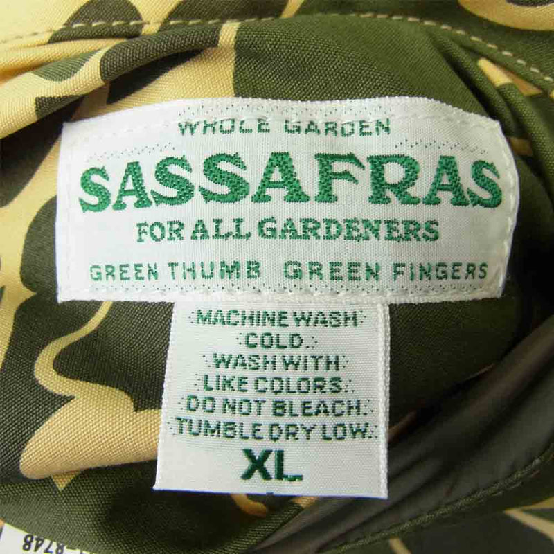 SASAFRAS ササフラス  Crazy Gardener Vest　クレイジー ガーデナー ベスト リバーシブル カーキ系 XL【美品】【中古】