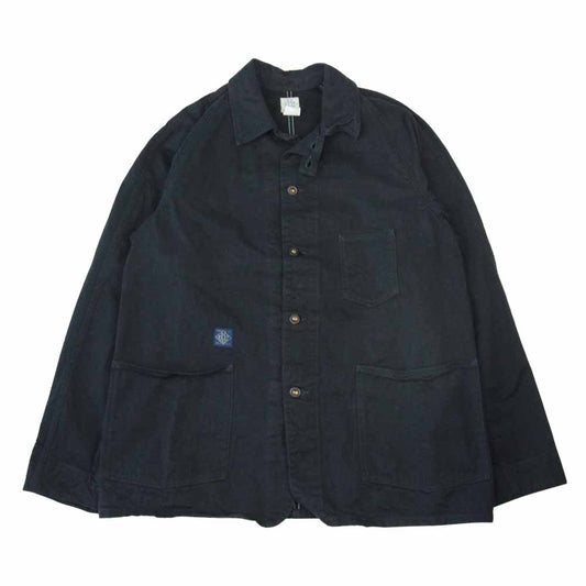 POST OVERALLS ポストオーバーオールズ 2126R-CC POST 41-R COTTON COVERT JACKET カバーオール ジャケット ネイビー系 L【中古】