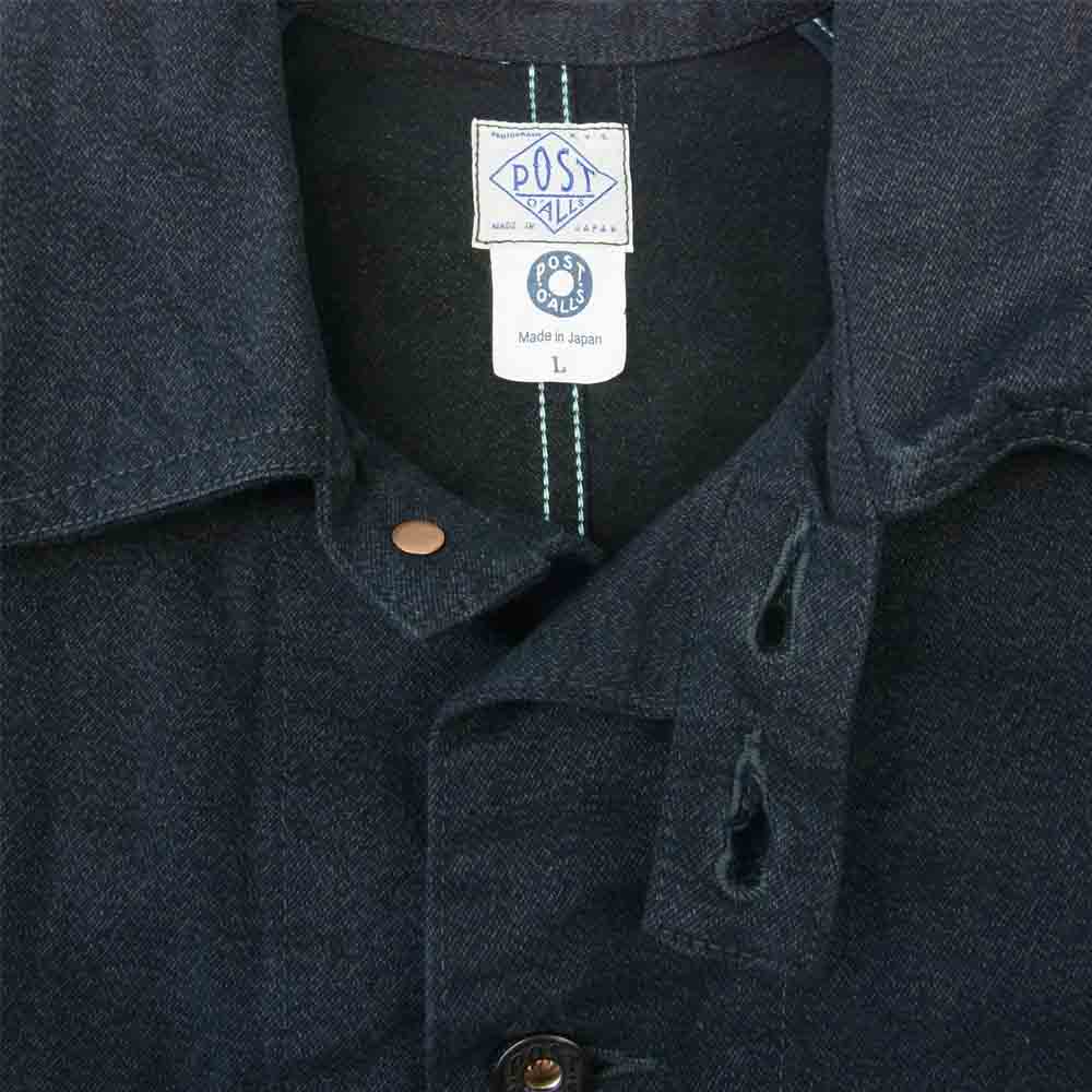 POST OVERALLS ポストオーバーオールズ 2126R-CC POST 41-R COTTON COVERT JACKET カバーオール ジャケット ネイビー系 L【中古】