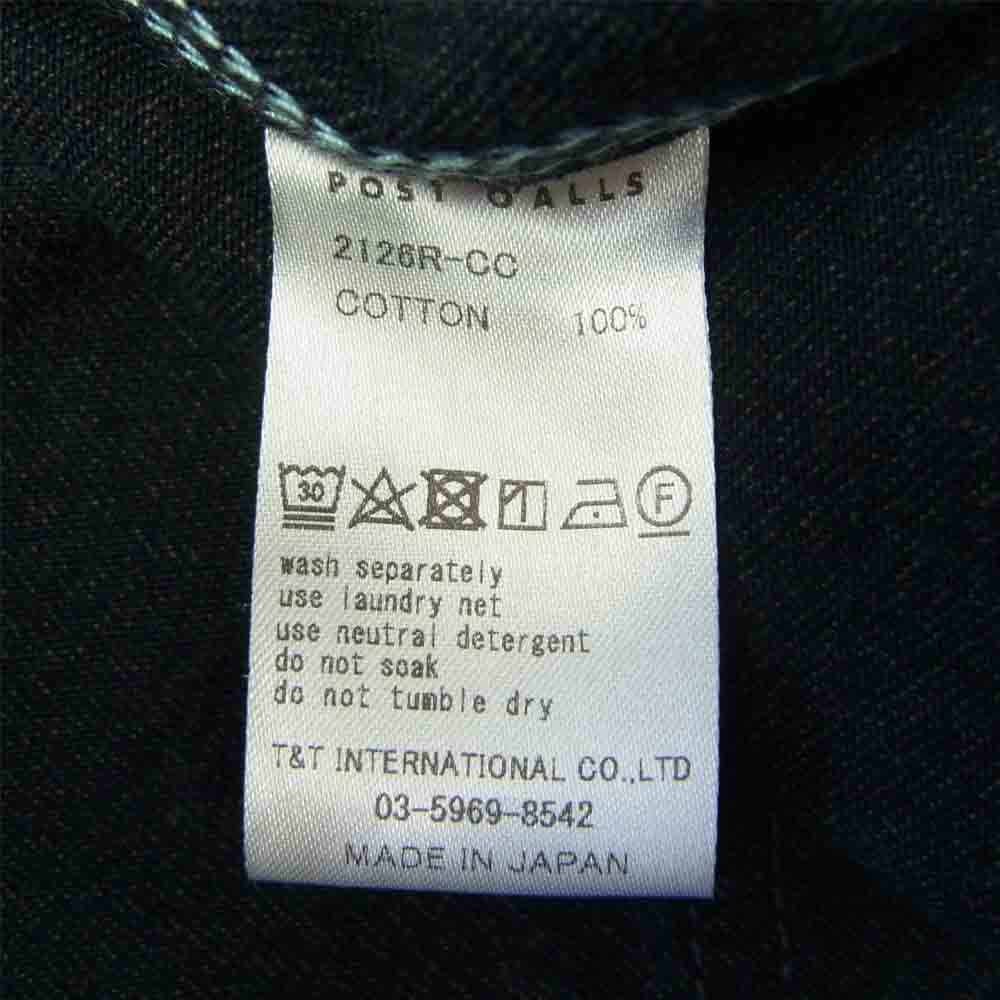 POST OVERALLS ポストオーバーオールズ 2126R-CC POST 41-R COTTON COVERT JACKET カバーオール ジャケット ネイビー系 L【中古】