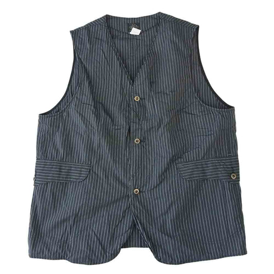POST OVERALLS ポストオーバーオールズ ROYAL TRAVELER VEST ロイヤル トラベラー 中綿 ベスト ブラック系 L【中古】