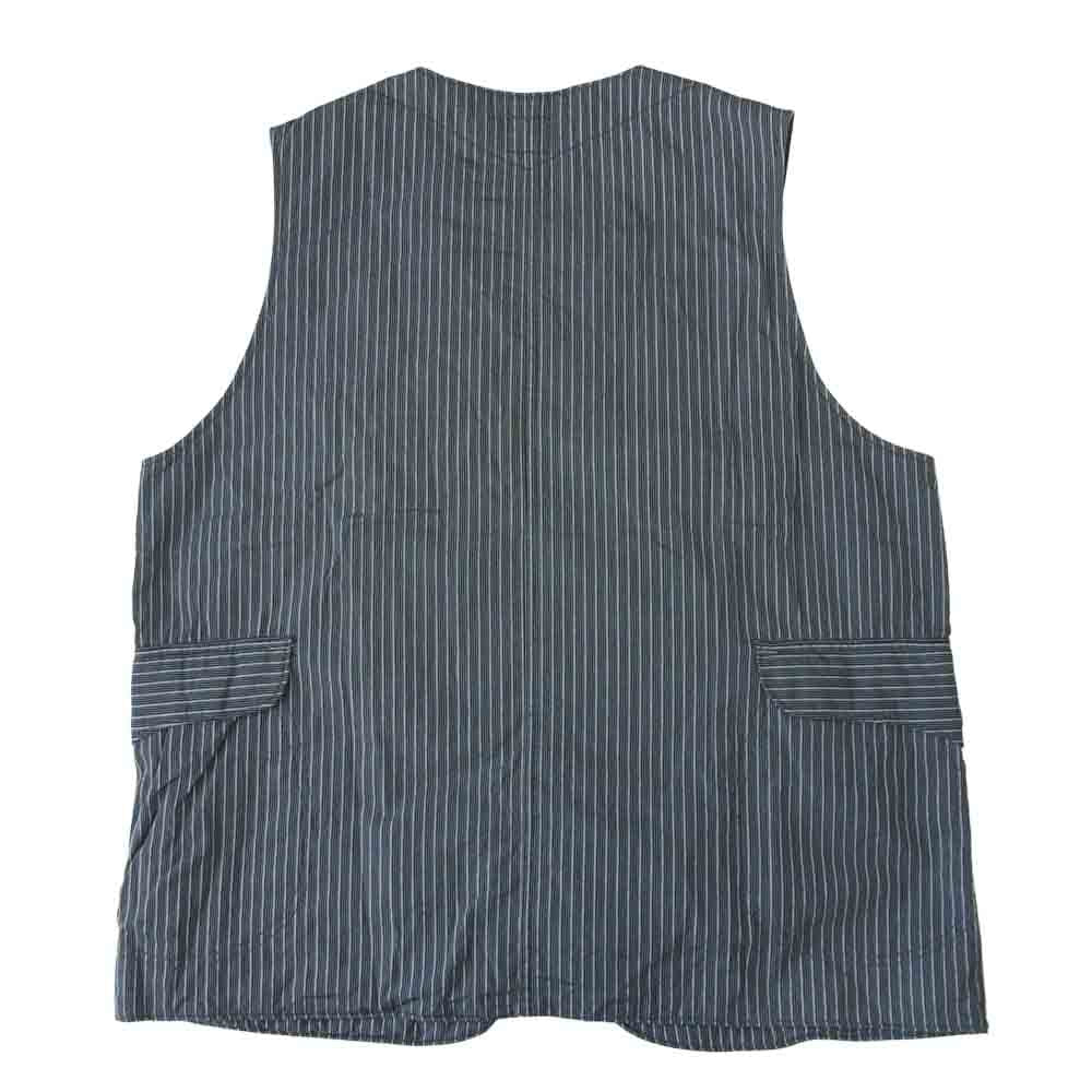 POST OVERALLS ポストオーバーオールズ ROYAL TRAVELER VEST ロイヤル トラベラー 中綿 ベスト ブラック系 L【中古】