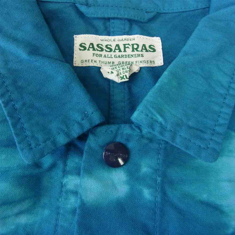 SASAFRAS ササフラス Transplant Jacket トランス プラント かご染め カバーオール ジャケット ブルー系 XL【中古】