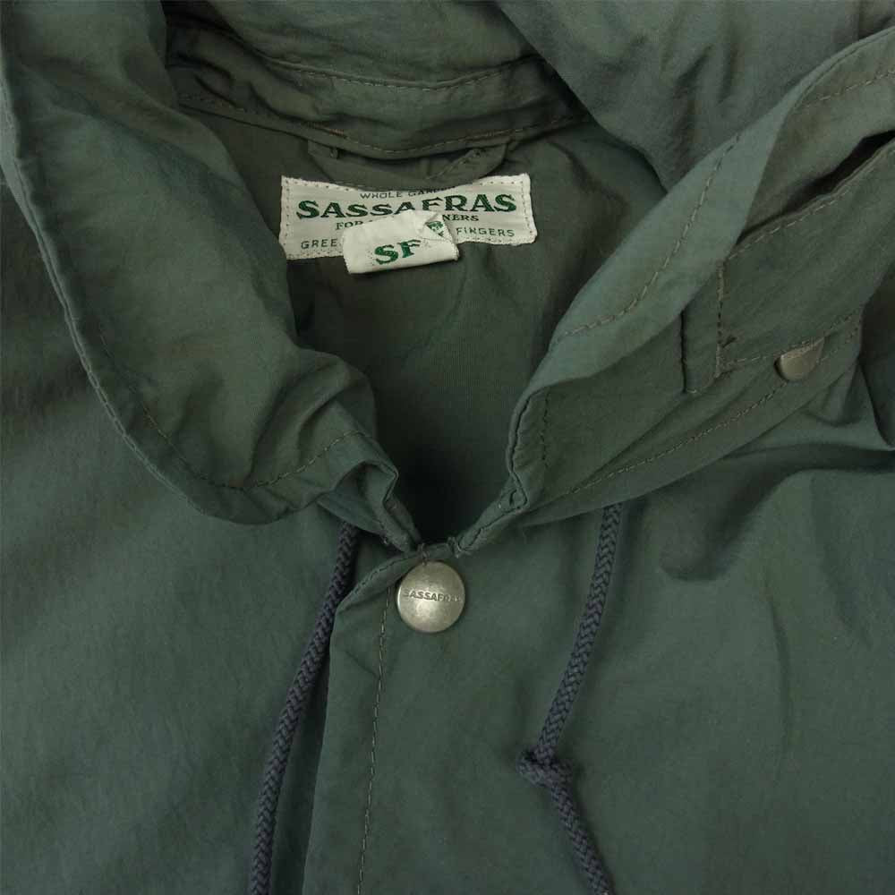 SASAFRAS ササフラス Digs Crew Jacket Nylon ディグス クルー ジャケット ナイロン カーキ系 XL【美品】【中古】