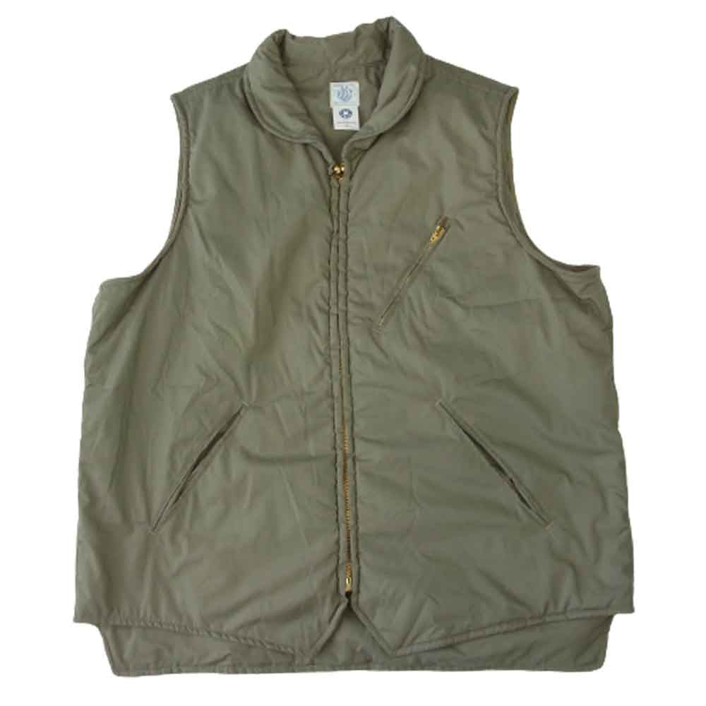 POST OVERALLS ポストオーバーオールズ E-Z CRUZ VEST イージー クルーズ ベスト 中綿ベスト カーキ系 XL【中古】