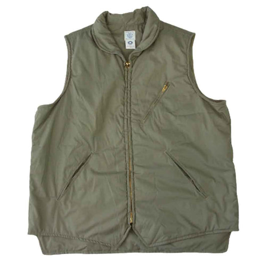 POST OVERALLS ポストオーバーオールズ E-Z CRUZ VEST イージー クルーズ ベスト 中綿ベスト カーキ系 XL【中古】