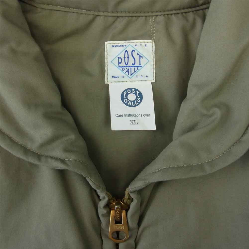 POST OVERALLS ポストオーバーオールズ E-Z CRUZ VEST イージー クルーズ ベスト 中綿ベスト カーキ系 XL【中古】
