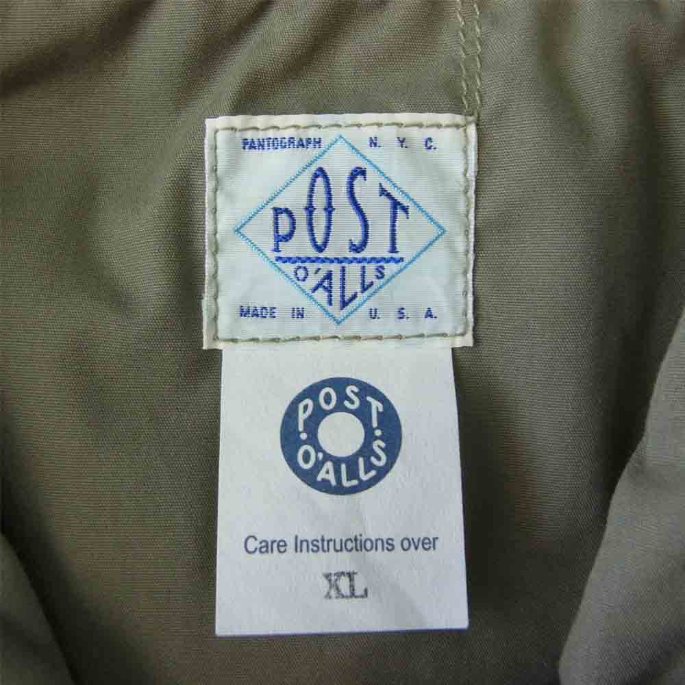 POST OVERALLS ポストオーバーオールズ E-Z CRUZ VEST イージー クルーズ ベスト 中綿ベスト カーキ系 XL【中古】
