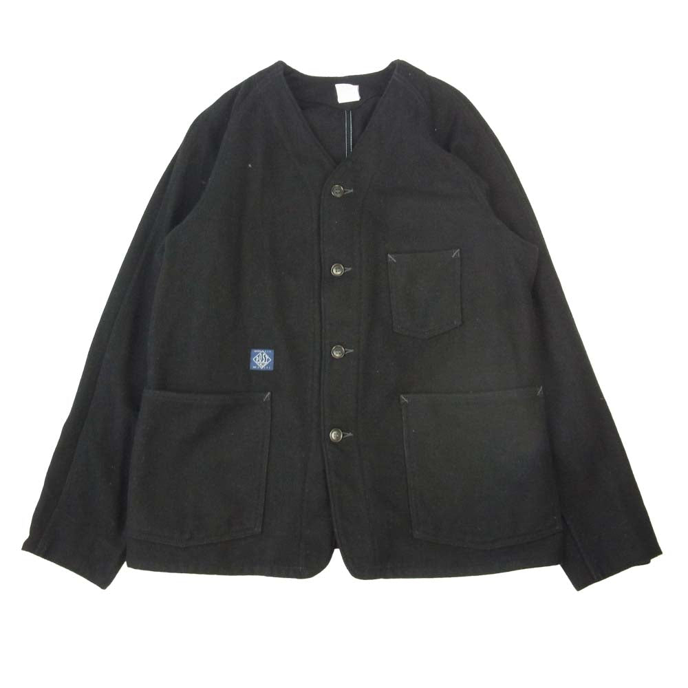 POST OVERALLS ポストオーバーオールズ SUPER DV ノーカラー ジャケット ネイビー系 L【中古】
