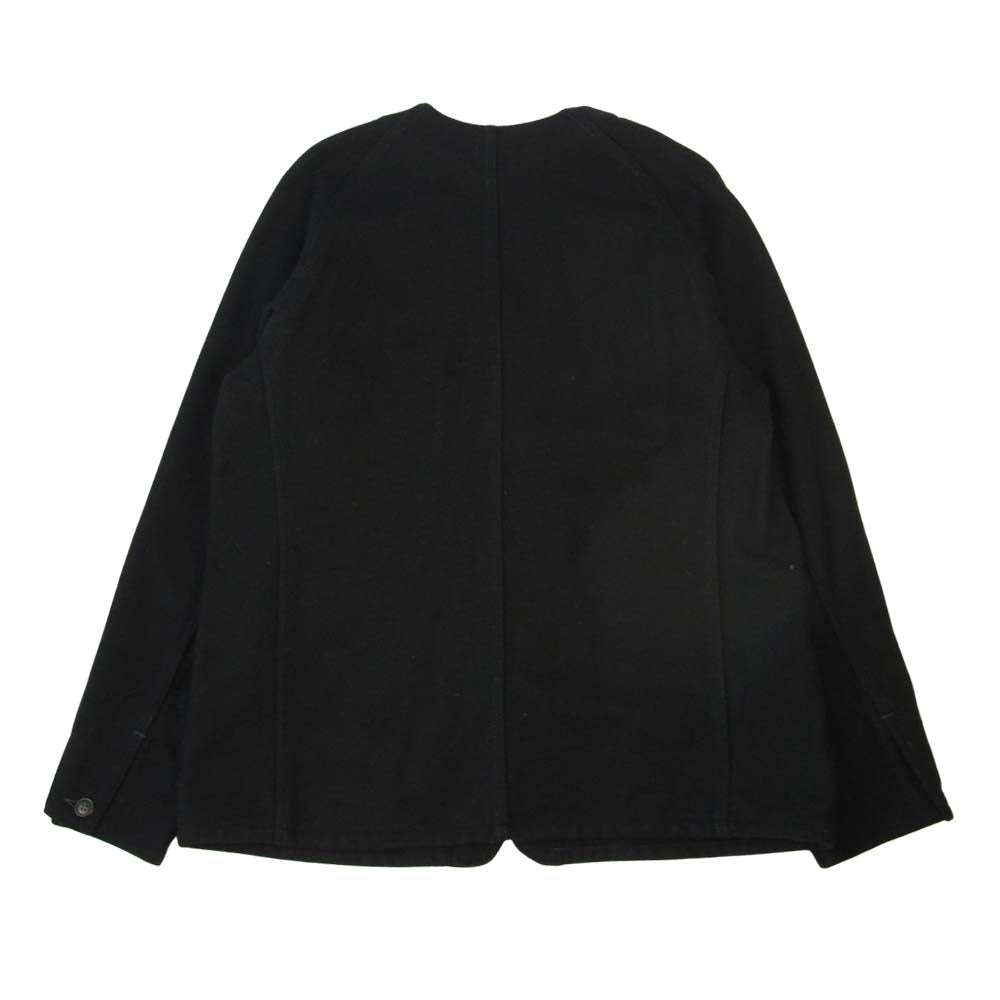 POST OVERALLS ポストオーバーオールズ SUPER DV ノーカラー ジャケット ネイビー系 L【中古】