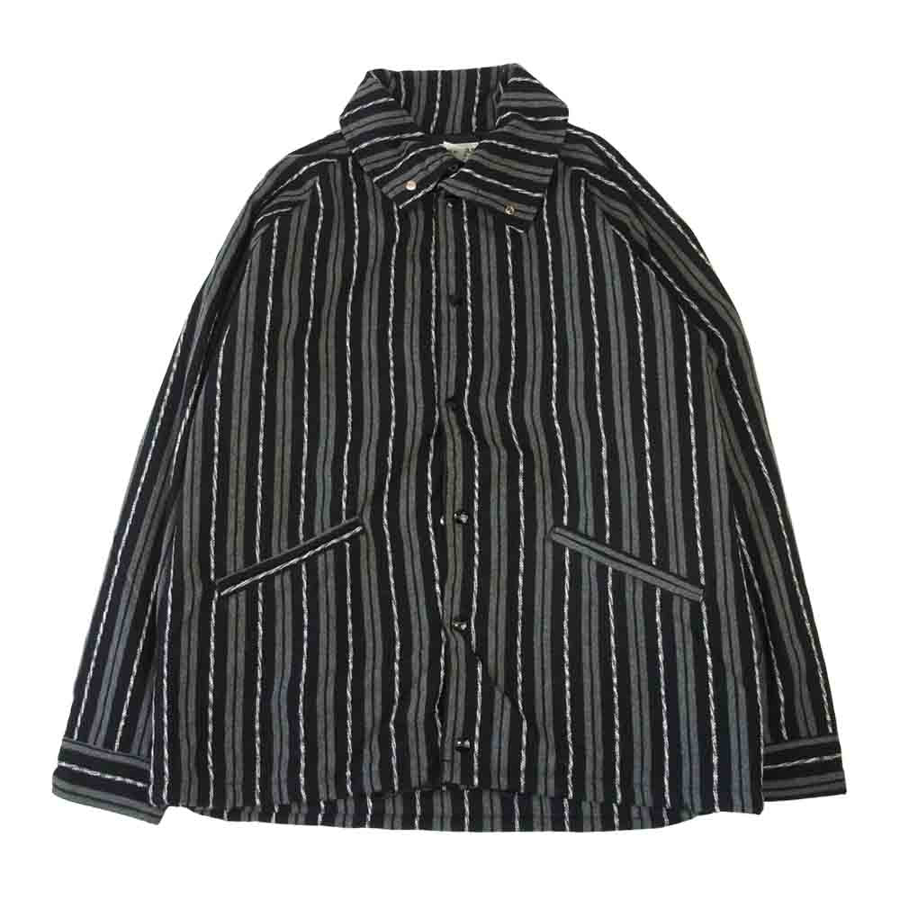 SASAFRAS ササフラス Northerly Tube Breaker Blanket Stripe Jacketノーザリー チューブ ブレーカー ブランケット ジャケット ブラック系 XL【美品】【中古】
