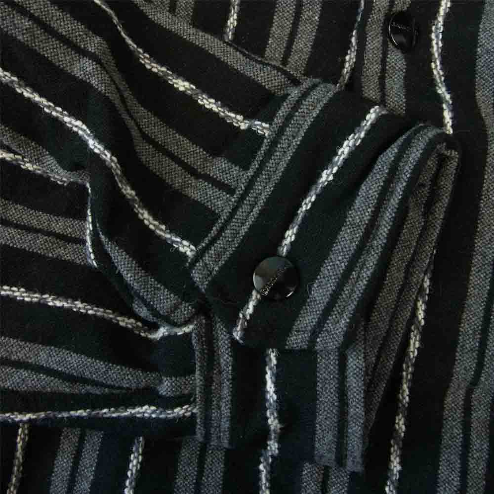 SASAFRAS ササフラス Northerly Tube Breaker Blanket Stripe Jacketノーザリー チューブ ブレーカー ブランケット ジャケット ブラック系 XL【美品】【中古】