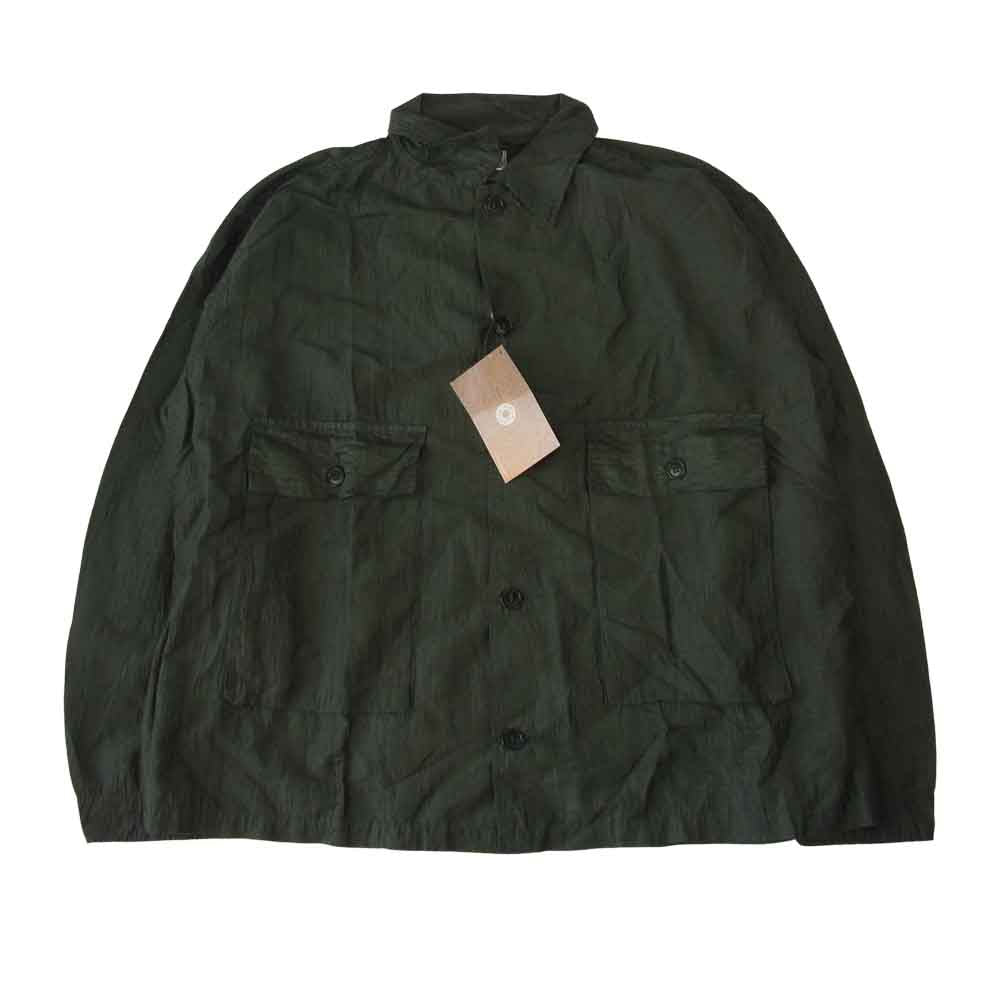 POST OVERALLS ポストオーバーオールズ WALKABOUT 2 ウォークアバウト 長袖 シャツ ジャケット グリーン オリーブ系 L【新古品】【未使用】【中古】