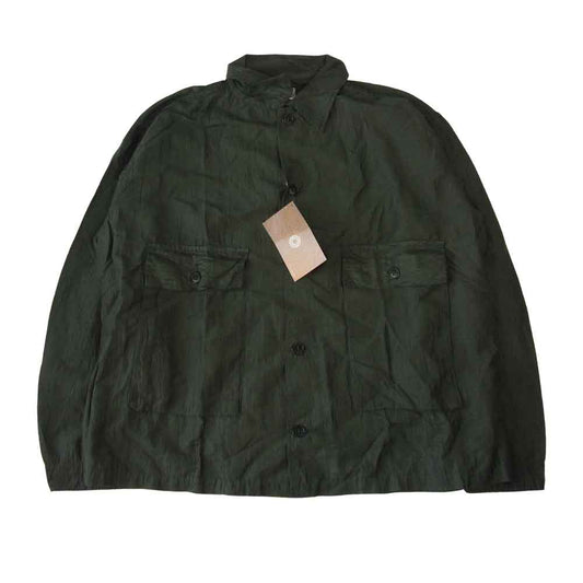 POST OVERALLS ポストオーバーオールズ WALKABOUT 2 ウォークアバウト 長袖 シャツ ジャケット グリーン オリーブ系 L【新古品】【未使用】【中古】