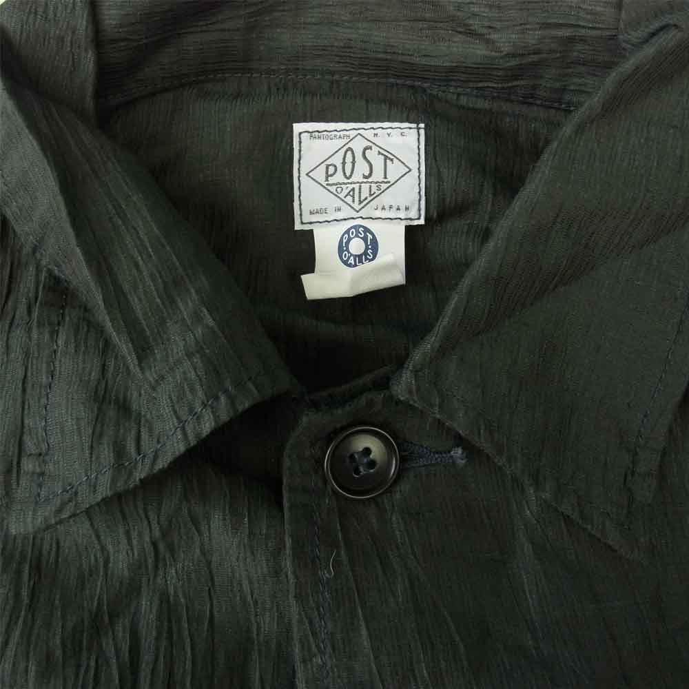 POST OVERALLS ポストオーバーオールズ WALKABOUT 2 ウォークアバウト 長袖 シャツ ジャケット グリーン オリーブ系 L【新古品】【未使用】【中古】