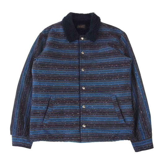 TENDERLOIN テンダーロイン T-CORDUROY BORDER JKT コーデュロイ ボーダー ボア ジャケット ネイビー系 M【中古】