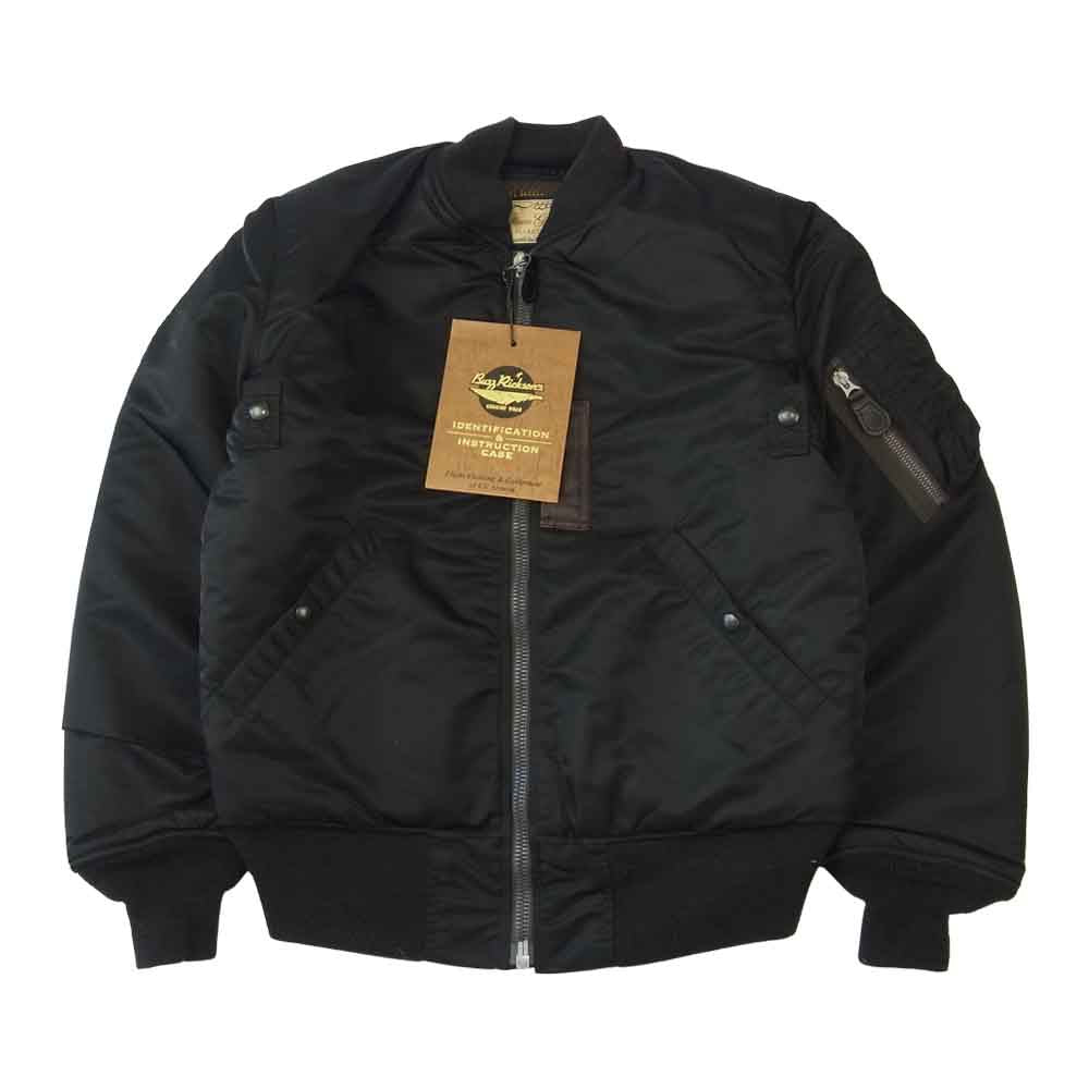 Buzz Rickson's バズリクソンズ BR12667 WILLIAM GIBSON ウィリアムギブソン BLACK MA1 SLENDER ブラック MA-1 ブラック系 36【新古品】【未使用】【中古】