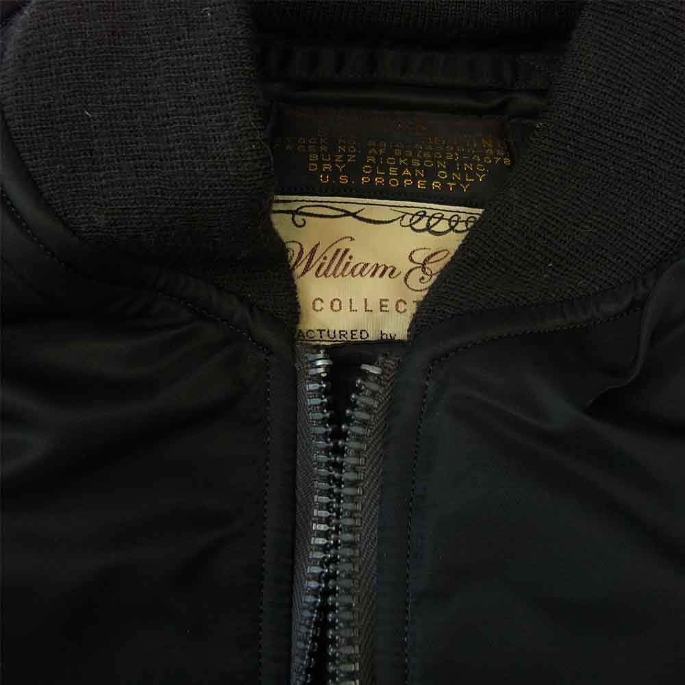 Buzz Rickson's バズリクソンズ BR12667 WILLIAM GIBSON ウィリアムギブソン BLACK MA1 SLENDER ブラック MA-1 ブラック系 36【新古品】【未使用】【中古】