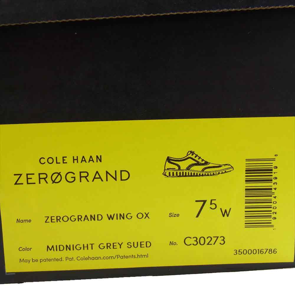 COLE HAAN コールハーン C30273 ZEROGRAND WING OX シューズ グレー系 7.5W【中古】