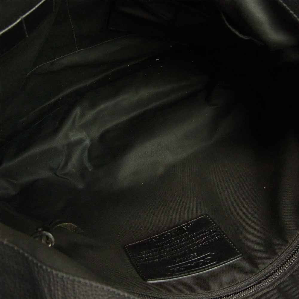 COACH コーチ 70310 フルグレイン レザー ハンド トート バッグ ブラック系【中古】