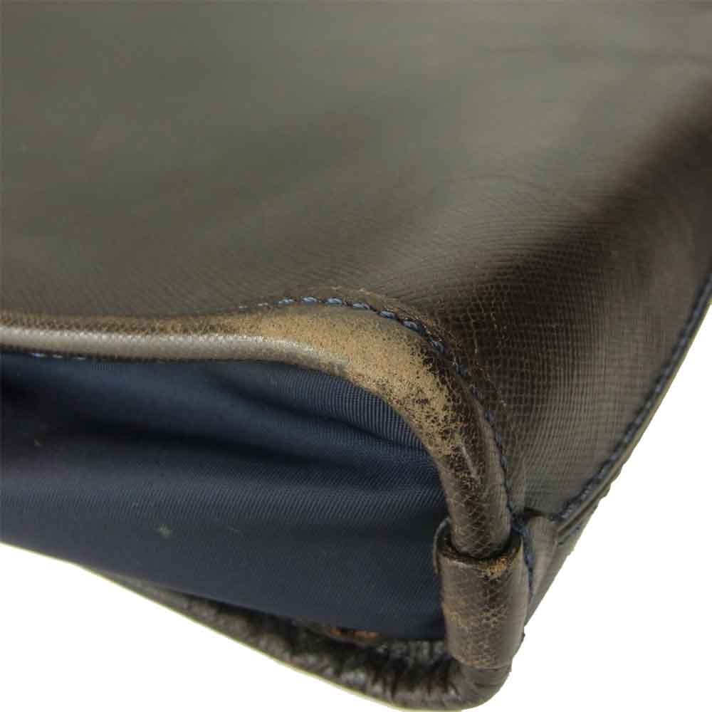 Felisi フェリージ 9884/6 レザー ナイロン ブリーフケース ブラック系 ネイビー系【中古】