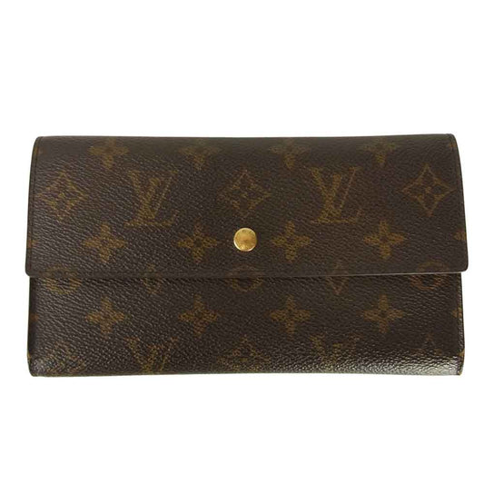 LOUIS VUITTON ルイ・ヴィトン M61217 モノグラム ポルトフォイユ インターナショナル ブラウン系【中古】