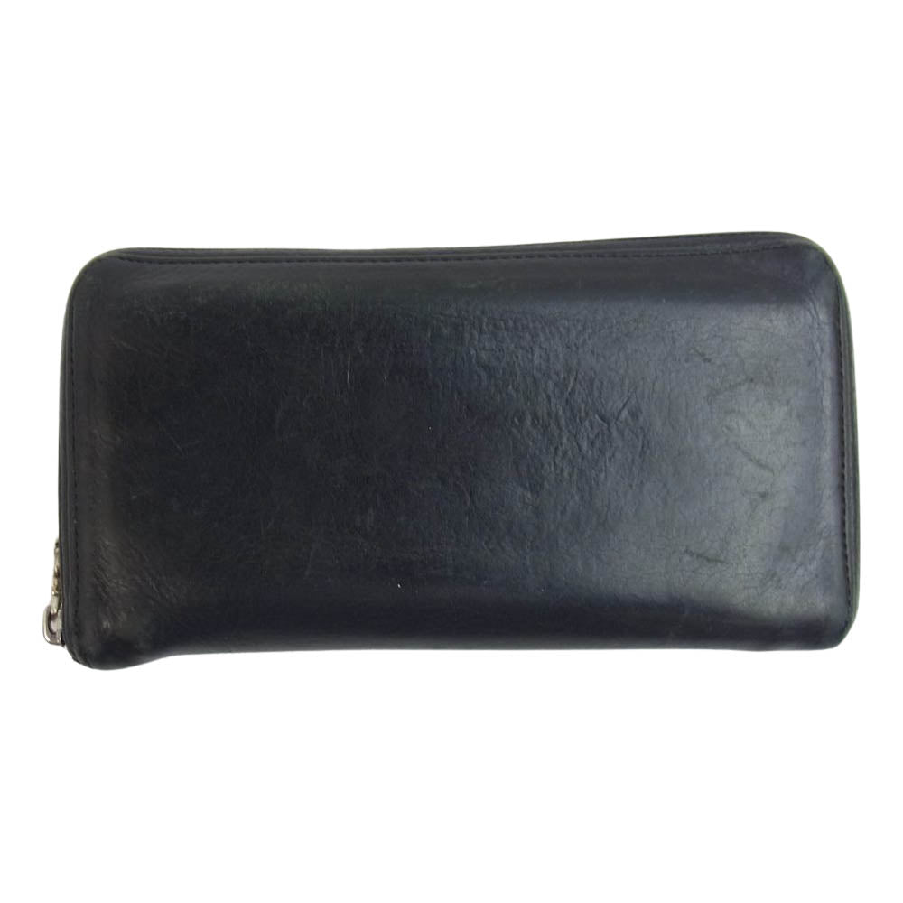 CHROME HEARTS クロムハーツ（原本無） REC F ZIP セメタリークロス レザー ウォレット ブラック系【中古】