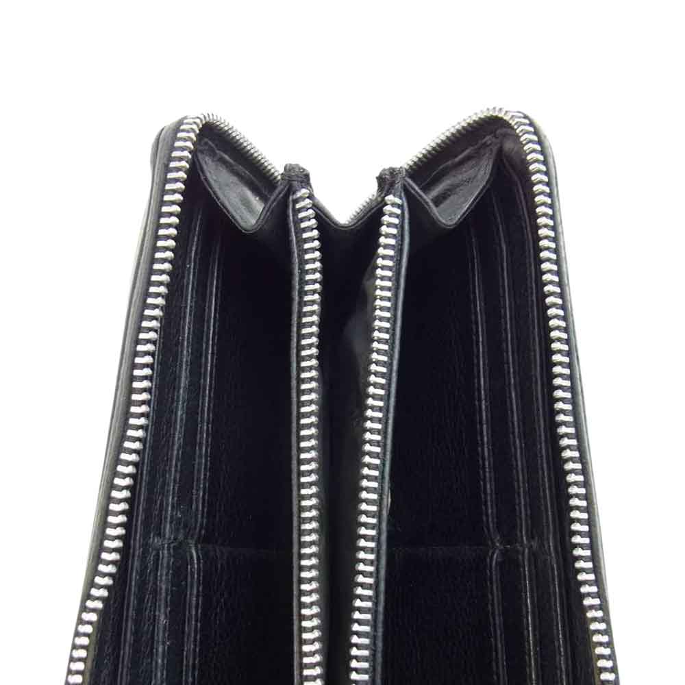 CHROME HEARTS クロムハーツ（原本無） REC F ZIP セメタリークロス レザー ウォレット ブラック系【中古】