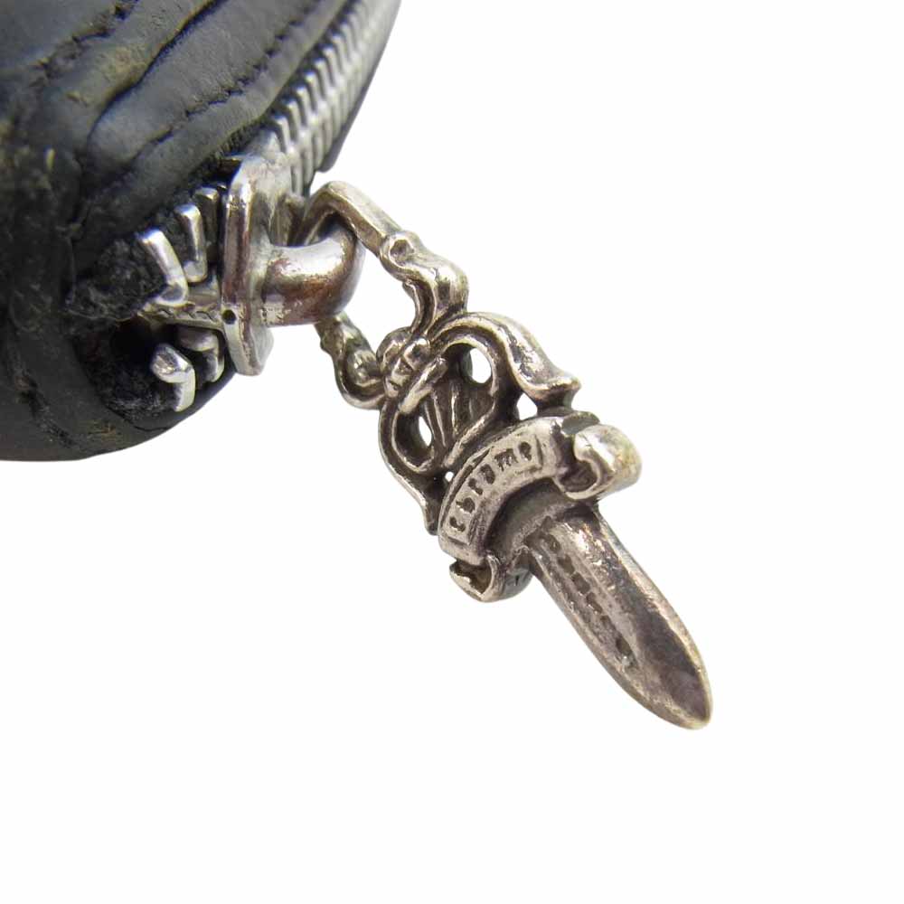 CHROME HEARTS クロムハーツ（原本無） REC F ZIP セメタリークロス レザー ウォレット ブラック系【中古】