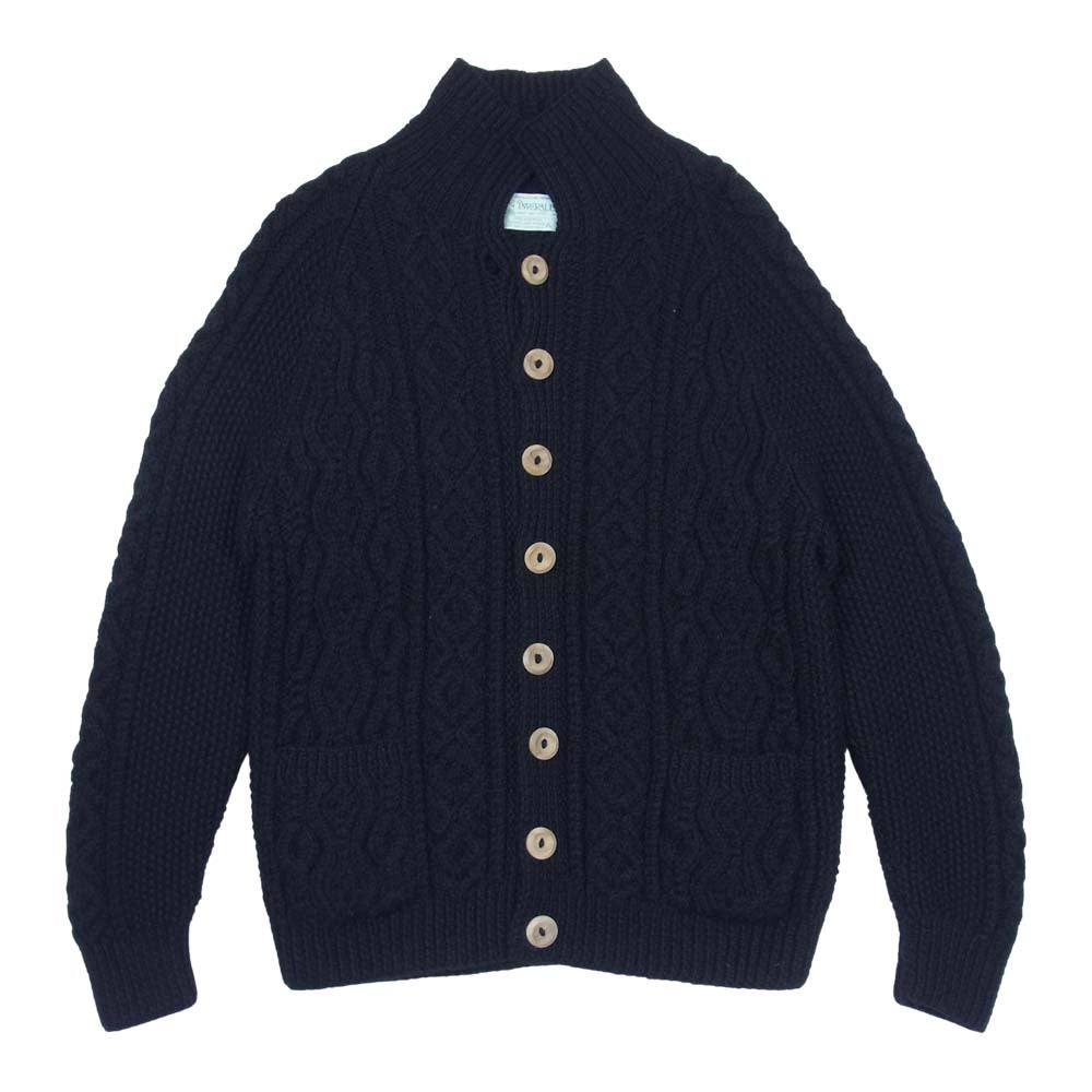 INVERALLAN インバーアラン 緑タグ 3A Lumber Cardigan ランバー カーディガン ブラック系 表記無し【中古】