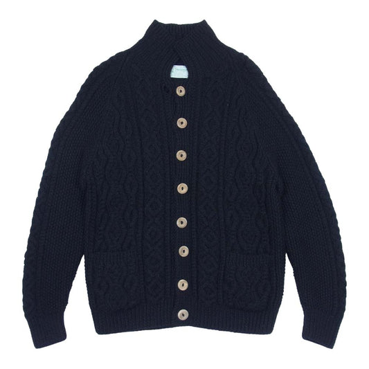 INVERALLAN インバーアラン 緑タグ 3A Lumber Cardigan ランバー カーディガン ブラック系 表記無し【中古】
