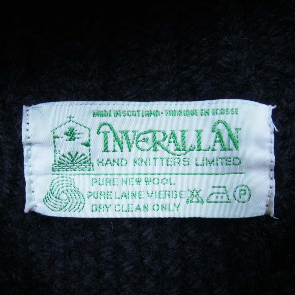 INVERALLAN インバーアラン 緑タグ 3A Lumber Cardigan ランバー カーディガン ブラック系 表記無し【中古】