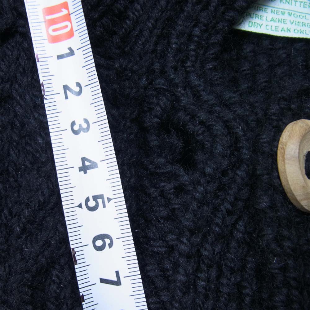 INVERALLAN インバーアラン 緑タグ 3A Lumber Cardigan ランバー カーディガン ブラック系 表記無し【中古】