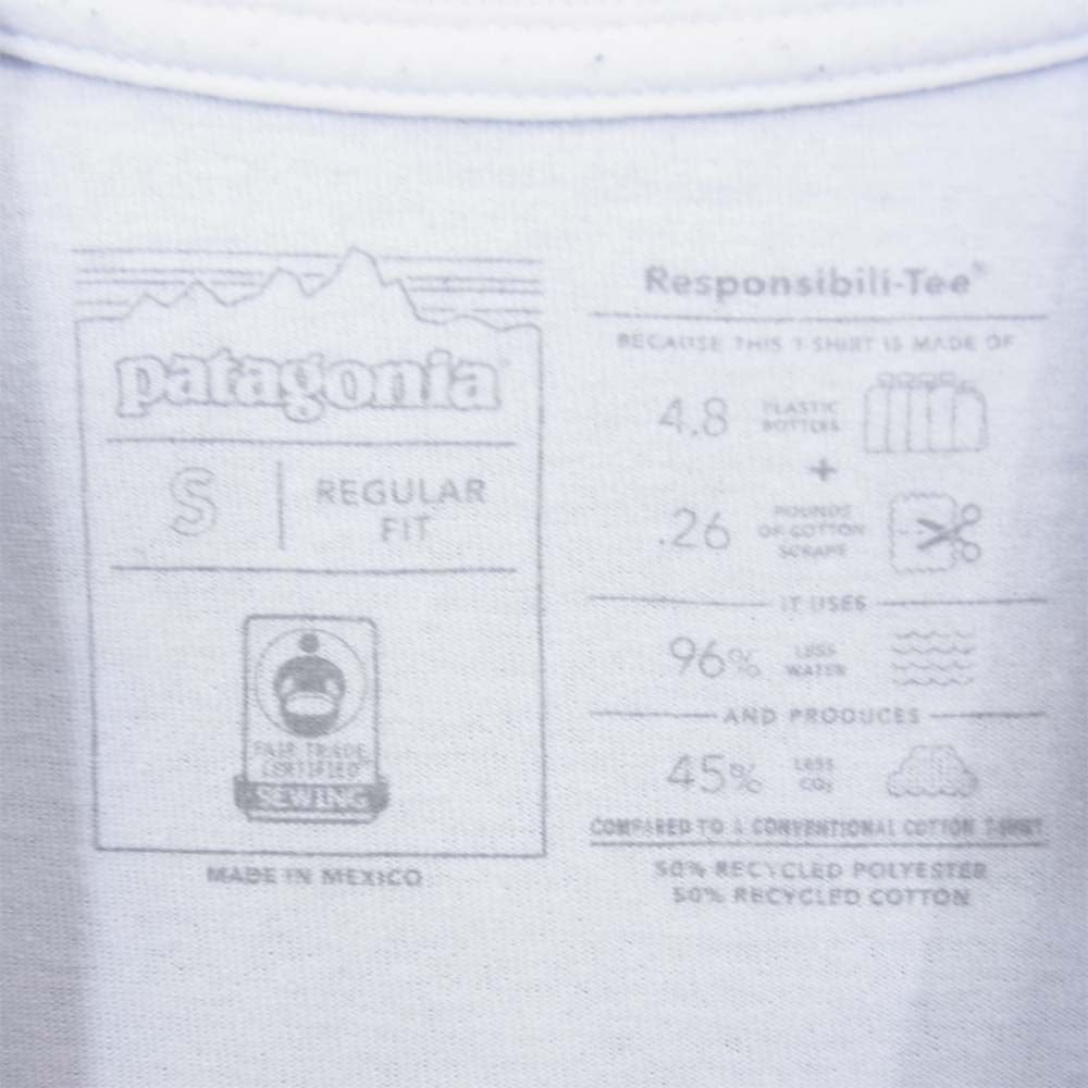 patagonia パタゴニア P-6 ロゴ レスポンシビリティ―  Tシャツ ホワイト系 S【中古】