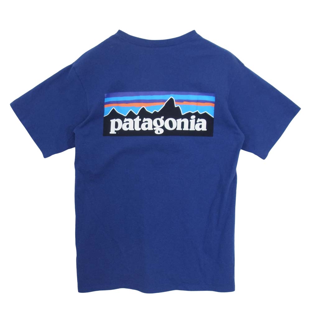 patagonia パタゴニア P-6 ロゴ レスポンシビリティ―  Tシャツ ブルー系 XS【中古】