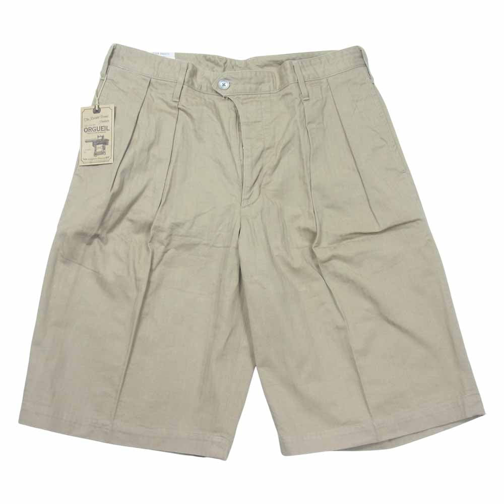 ORGUEIL オルゲイユ OR-1070 French Military Shorts フレンチ ミリタリー ショーツ ベージュ系 36【新古品】【未使用】【中古】