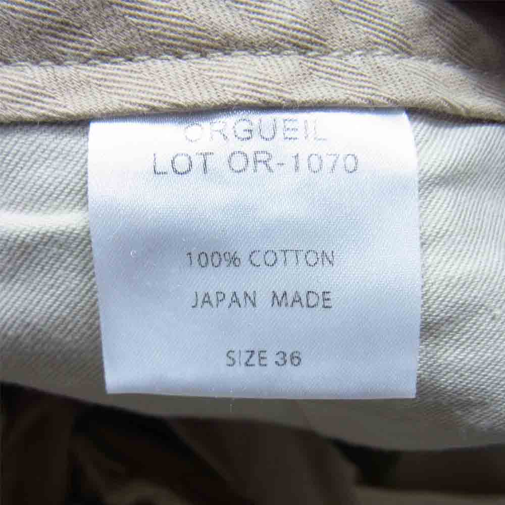 ORGUEIL オルゲイユ OR-1070 French Military Shorts フレンチ ミリタリー ショーツ ベージュ系 36【新古品】【未使用】【中古】