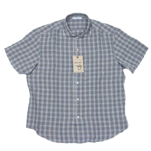 ORGUEIL オルゲイユ OR-5062A One Piece Coller Shirt ワン ピ―ス カラー 半袖 シャツ ベージュ系 42【新古品】【未使用】【中古】
