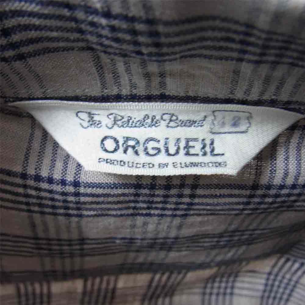 ORGUEIL オルゲイユ OR-5062A One Piece Coller Shirt ワン ピ―ス カラー 半袖 シャツ ベージュ系 42【新古品】【未使用】【中古】
