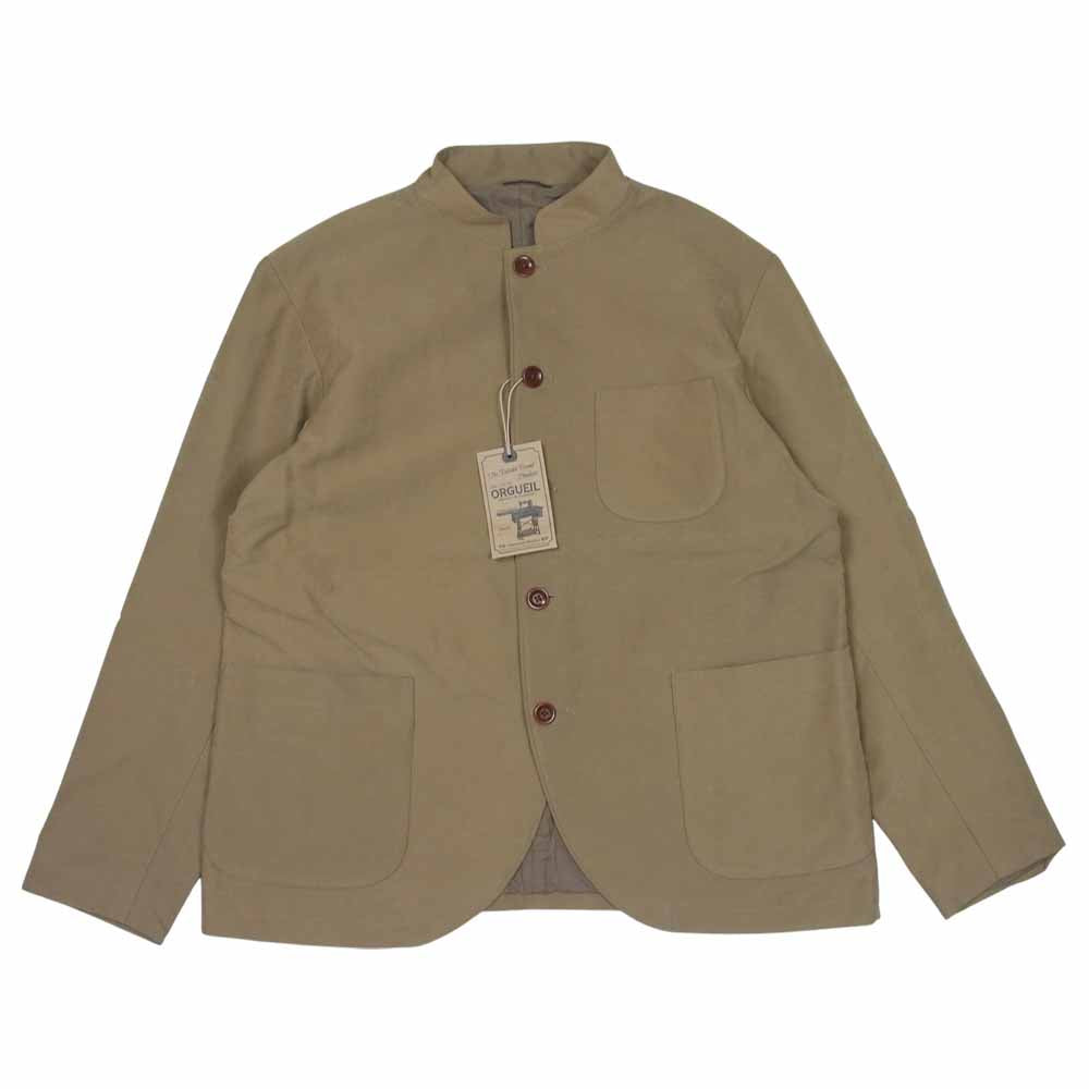 ORGUEIL オルゲイユ OR-4146 Travelers Jacket トラベラーズ ジャケット モールスキン スタンドカラー ベージュ系 42【新古品】【未使用】【中古】