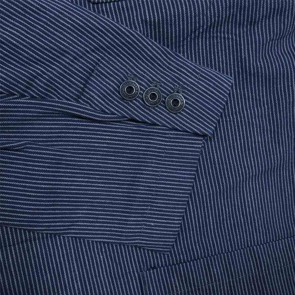 ORGUEIL オルゲイユ OR-4198A Stripe Sack Jacket ストライプ サック ジャケット ネイビー系 42【新古品】【未使用】【中古】
