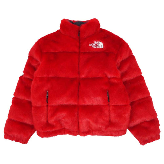 Supreme シュプリーム 20AW THE NORTHFACE Faux Fur Nuptse Jacket Red フェイクファー ヌプシ ジャケット ダウン レッド系 S【中古】