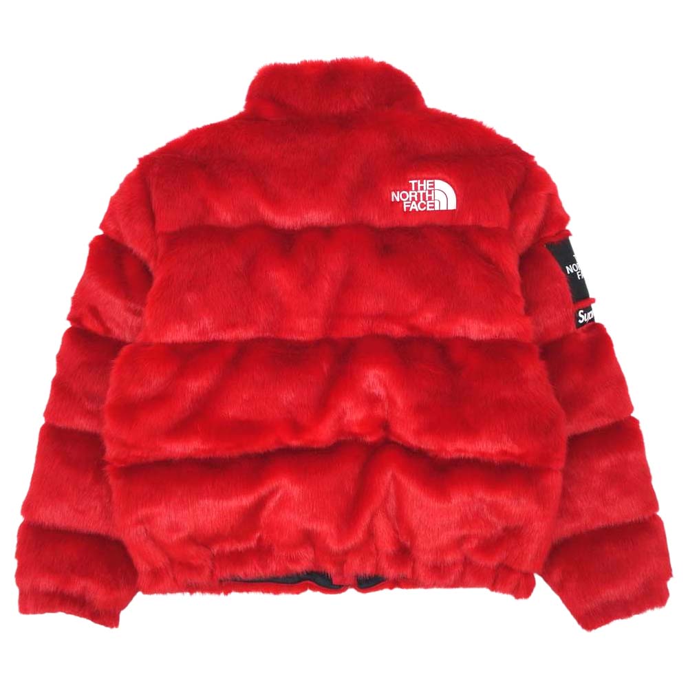 Supreme シュプリーム 20AW THE NORTHFACE Faux Fur Nuptse Jacket Red フェイクファー ヌプシ ジャケット ダウン レッド系 S【中古】