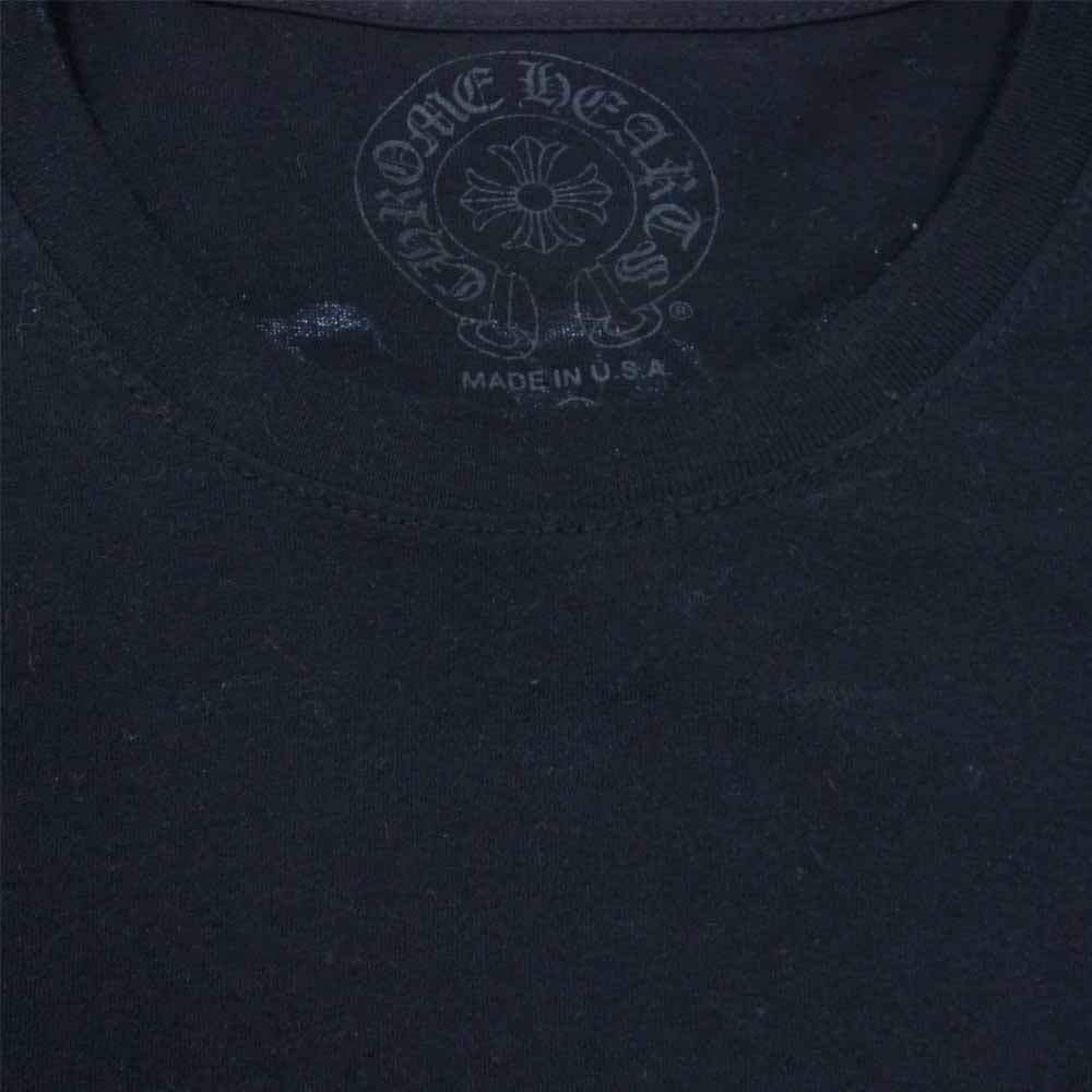 CHROME HEARTS クロムハーツ（原本無） スクロールラベル プリント 長袖Tシャツ ブラック系 L【中古】