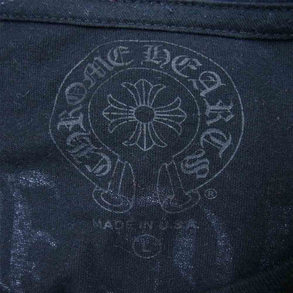 CHROME HEARTS クロムハーツ（原本無） スクロールラベル プリント 長袖Tシャツ ブラック系 L【中古】