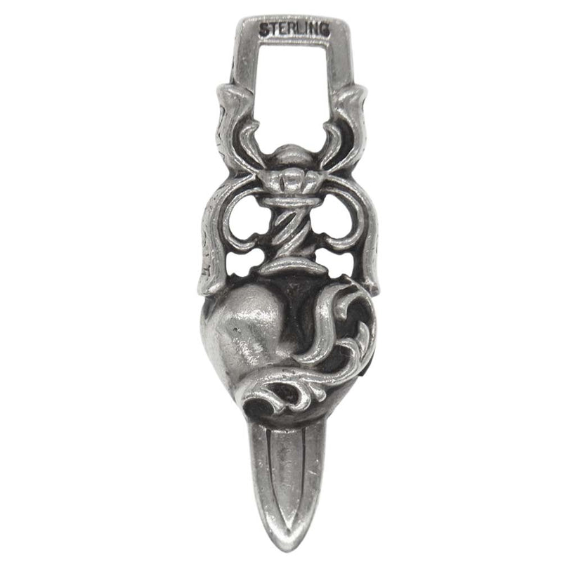 CHROME HEARTS クロムハーツ（原本無） DAGGER HEARTS ハート ダガー チャーム シルバー系【中古】