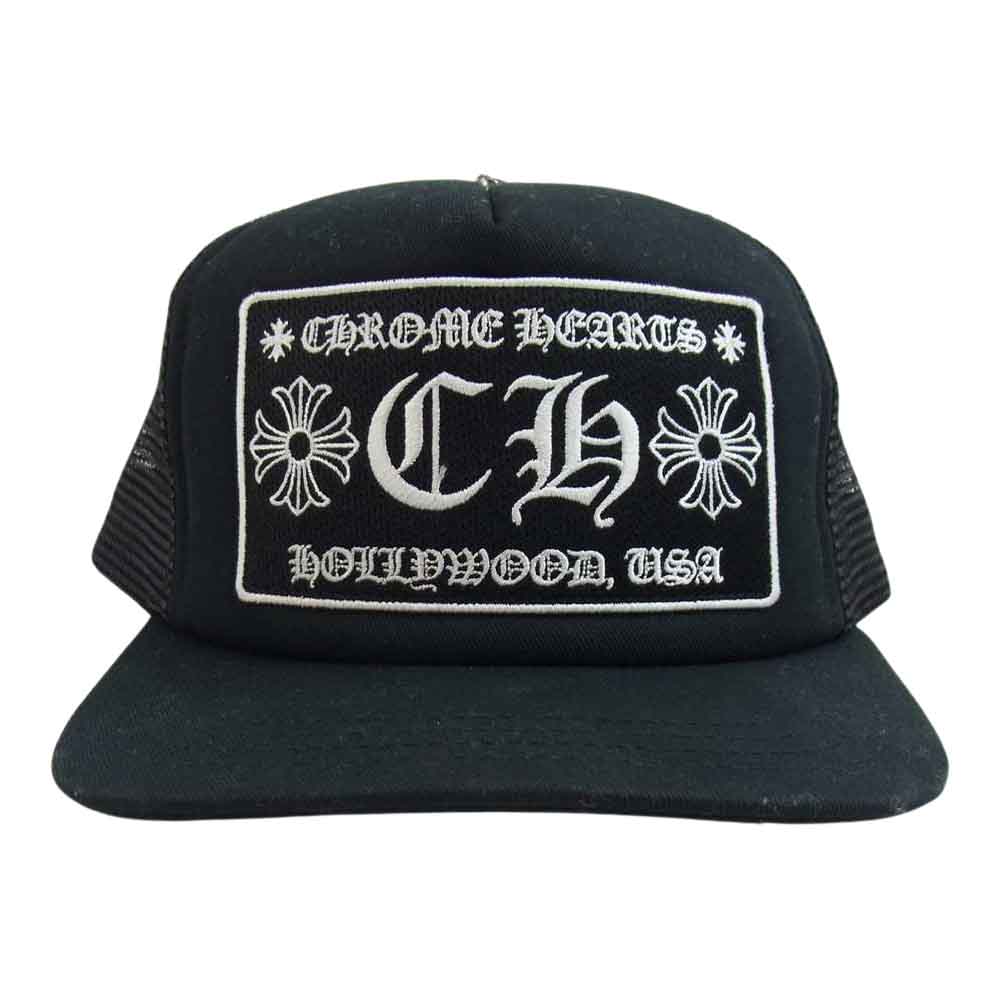 CHROME HEARTS クロムハーツ（原本無） RUCKER CAP トラッカー メッシュ キャップ ブラック系 OS 53-60【中古】